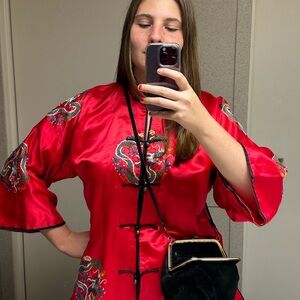 Asian Silk Jacket with Dragons